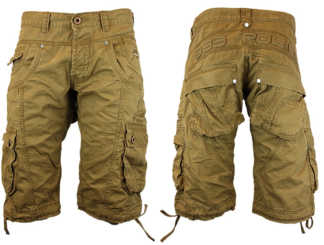 mens cargo shorts new mens police jeans 883 seattle designer loose fit cargo shorts all sizes  uk XNFYXPK