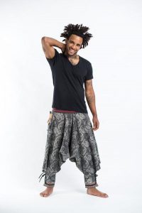 mens harem pants paisley thai hill tribe fabric menu0027s harem pants with ankle straps MDIRBBI