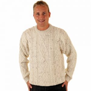 mens jumpers mens flecked aran jumper OGUEHRT