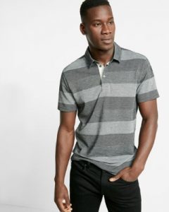 mens polo shirts ... jacquard stripe jersey polo HAZLEQU