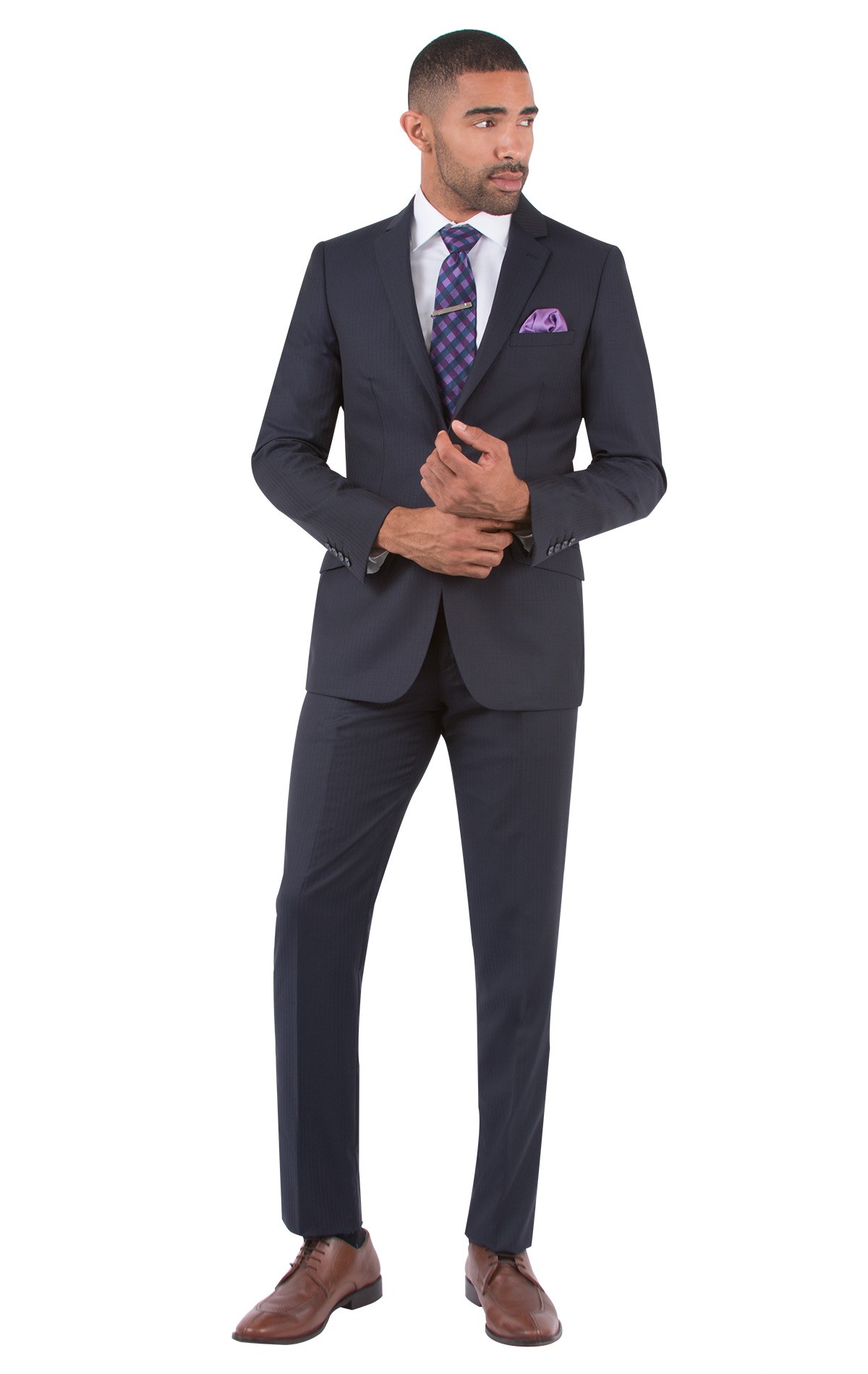 mens suits -50% off midnight stripe slim fit suit ... DRFSFWG