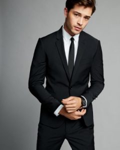 mens suits ... skinny innovator black performance stretch wool blend suit jacket XVTJMHI