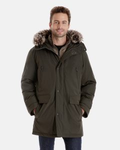 mens winter coats thomas insulated winter parka with inset bib NRYLPIN