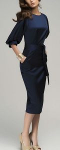 navy pencil dress ROTNVKC