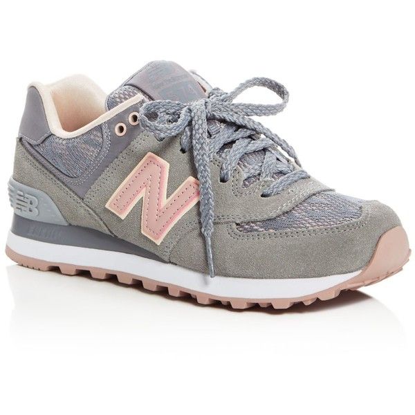 new balance womens shoes new balance 574 nouveau lace up sneakers ($85) ❤ liked on polyvore  featuring shoes LSOUYAG