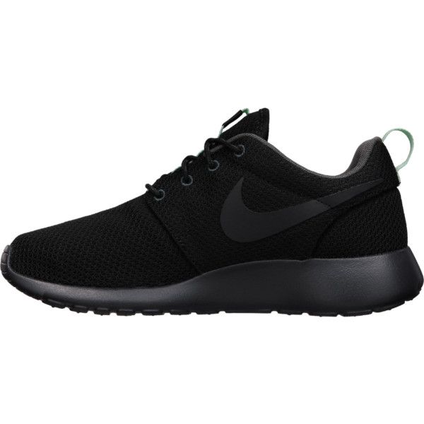 nike black trainers the nike roshe run womenu0027s shoe. ($75) ❤ liked on polyvore featuring shoes FCUAUKI