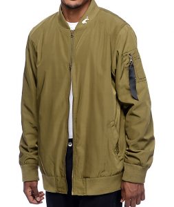 ninth hall deprivation olive nylon bomber jacket BUPCGBA