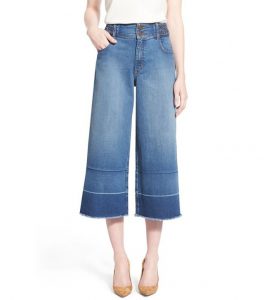 outfit ideas olivia palermo + chelsea28 high rise denim culottes ZQSQGFZ