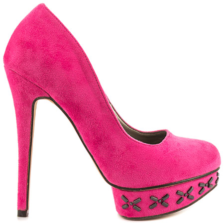 pink heels michael antonio lilah sue - pink microfiber SPDJPIA