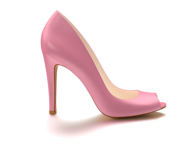 pink heels peep toe, pink soft leather IBIXSKD
