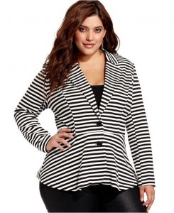 plus size blazers american rag plus size jacket, striped peplum blazer - plus size jackets u0026  blazers LGHAJJG