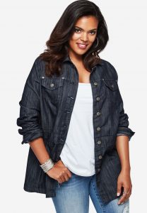 plus size blazers long jean jacket OFJGLWP