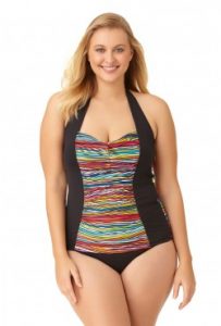 plus size tankini anne cole womenu0027s plus size pick up stix shirred tie halter tankini  swimsuit ... QOXBCJH