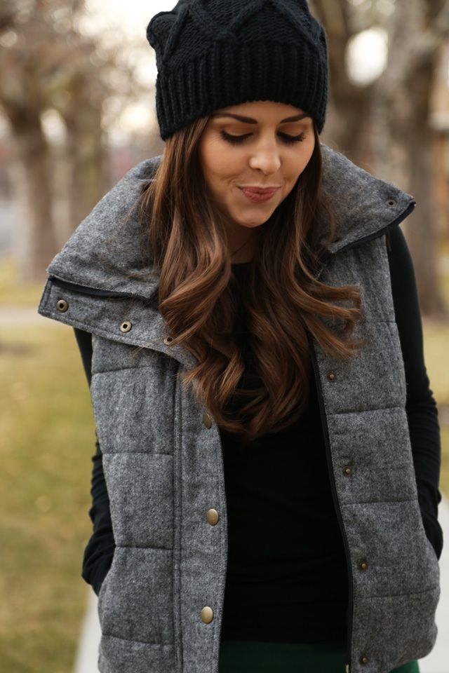 puffer vest 40 cool outfit ideas with puffy vest QNZNPTB