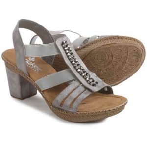 Reiker shoes rieker rabea 84 sandals - vegan leather (for women) in grey - closeouts EKQYHEC