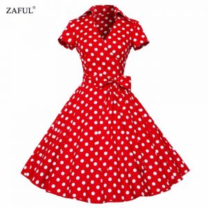 retro dresses zaful plus size s-4xl women retro dress 50s 60s vintage rockabilly swing  feminino vestidos UBBCNXL