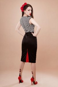 rockabilly clothing striped dress, rockabilly-style WQNRGAI