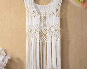 sale fringe crochet vest,hippie festival crochet vest ,crochet beach tops, crochet beach MCZIQNV