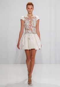 short wedding dress mark zunino for kleinfeld DXHCPRW