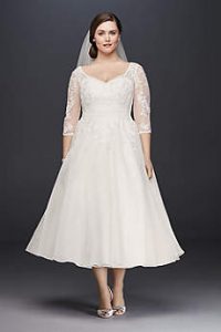 short wedding dress short a-line country wedding dress - davidu0027s bridal collection UEYVTMJ