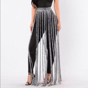 silver fringe skirt! UFYZNMH