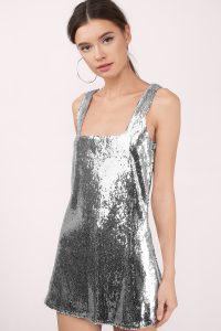 silver sequin dress cute peach dress - sequin dress - multicolor dress - shift dress - $16.00 VWAFWJE