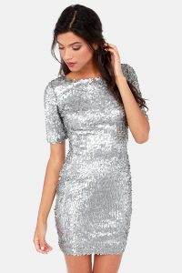 silver sequin dress silver dress - party dress - holiday dress - sequin dress - $79.00 WRTERLQ