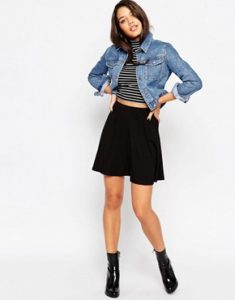 skater skirts asos mini skater skirt with pockets HPQWFNC