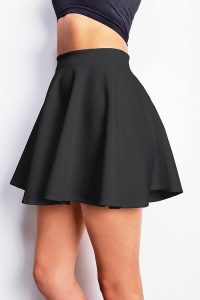 skater skirts classic skater skirt with a stretchy elastic waistband. light scuba-like  fabric with subtle VMEANTF