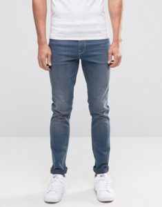 skinny jeans for men asos skinny jeans in smokey blue wash OPFOLVM