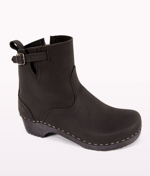 soho black leather clog boots for women 1 VSXPQYY