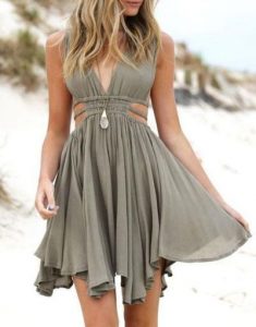 summer dresses 2016 custom simple v neck chiffon short homecoming dress for teens, cute  shortu2026 SKJCUKH