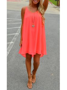 summer dresses florescent slip dress - loose cut / short length EZDPQVH