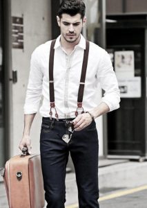 suspenders for men male how to wear suspenders with jeans outfits styles KBDVBDY