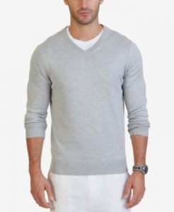 sweaters for men nautica menu0027s v-neck classic fit sweater ZMFGZOW