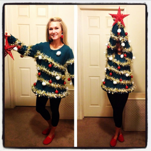 tacky christmas sweaters christmas tree with ornaments sweater WBULGJE