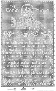 the lordu0027s prayer filet crochet wall panel #703 chart GJXXBCU