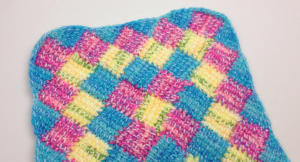 Tunisian Crochet tunisian entrelac border + tutorial UQCBXDH