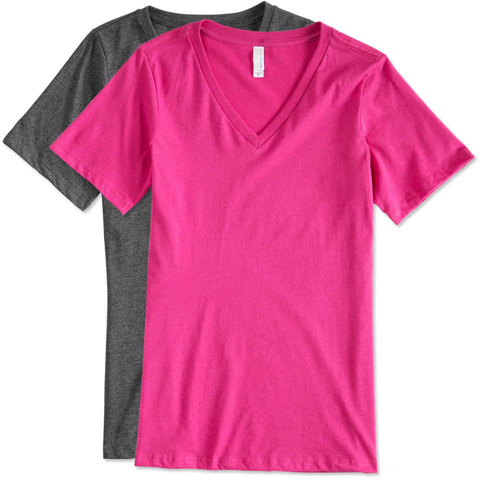 v neck t shirts custom bella ladies v-neck t-shirt - design ladies short sleeve u0026 tank tops  online WXRHVRJ