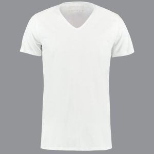 v neck t shirts wit t-shirt extra lang diepe v-hals - shirtsofcotton ... VKKMYBO