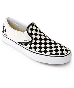 vans shoes vans slip-on black u0026 white checkered skate shoes LUVRGTX