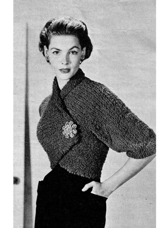Vintage crochet shrug vintage knit shrug jacket pdf pattern by kissproofgirly WUJEFSQ