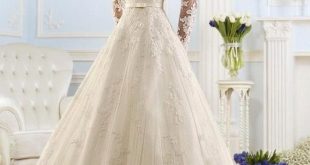 wedding dresses with sleeves new arrival fashionable scoop long sleeve wedding dresses appliques lace  backless bridal gowns ll0055 NWYILMP