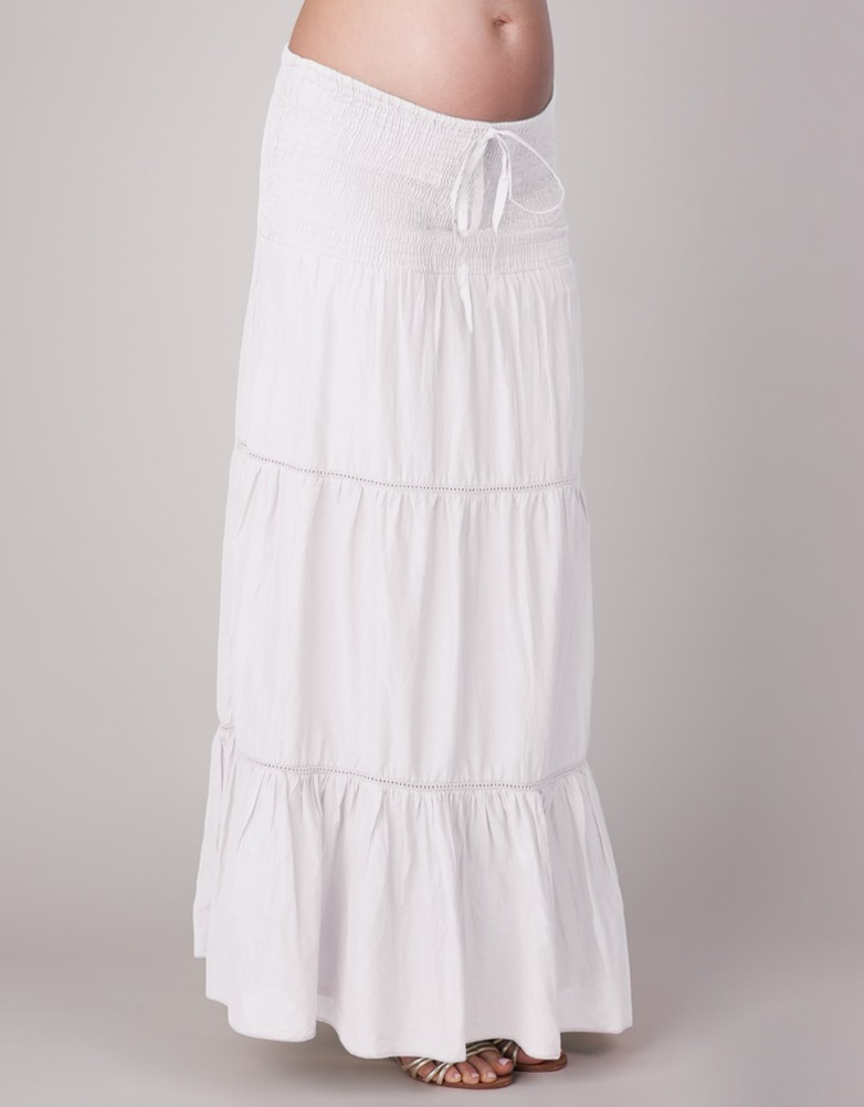 white maxi skirt white maternity maxi skirt STZMHLZ