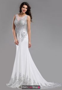 white prom dresses romance couture elegant fitted dress rm5049 CGEJLVF