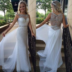 white prom dresses, sequin prom dresses, see through prom dresses, prom  dresses shop NPNPYIM