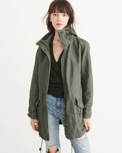 womens coat anf twill boyfriend parka WJEFMLS