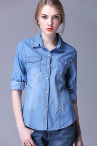 womens denim shirt undefined EPDNFHH