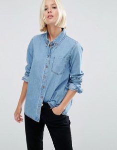 womens denim shirt womenu0027s denim u0026 chambray shirts | asos PPUWLHX