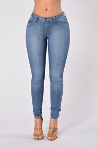 womens jeans classic mid rise skinny jeans - medium blue CSPSGNT